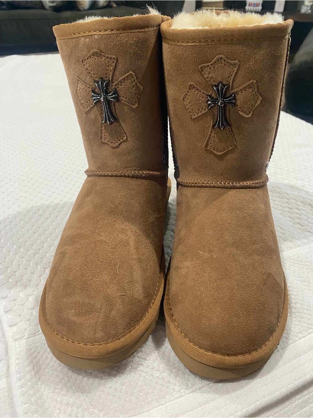 Boots with Cross Accent